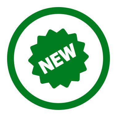 Yeni bir ses etiketi yuvarlak vektör simgesi