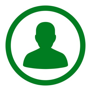 Portre yuvarlak vektör simgesi