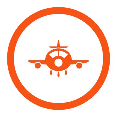 Uçak yuvarlak vektör simgesi