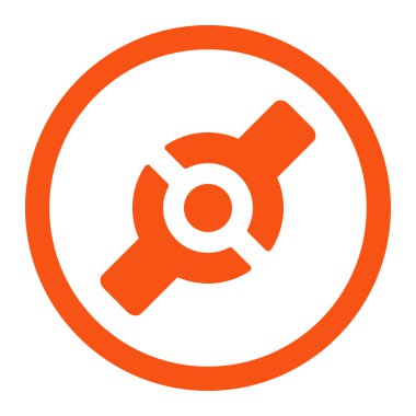 Yapay eklem yuvarlak vektör simgesi