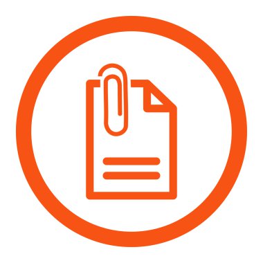 Belge yuvarlak vektör simgesi ekleme