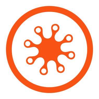 Axenic yuvarlak vektör simgesi