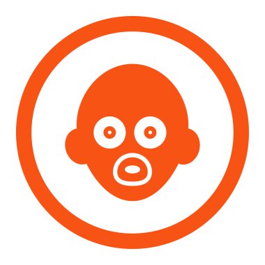 Bebek kafa vektör simge yuvarlak