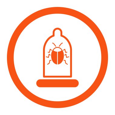 Hata koruma yuvarlak vektör simgesi