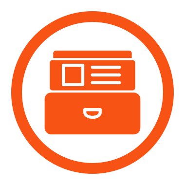 Dizin kutusunda yuvarlak vektör simgesi