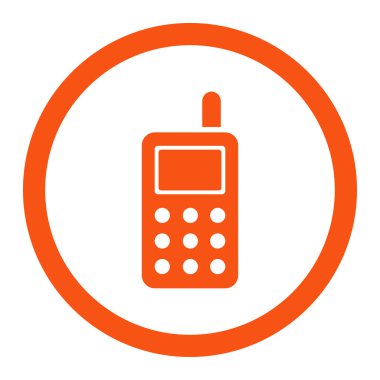 Cep telefonu yuvarlak vektör simgesi