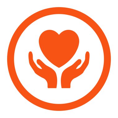 Sadaka yuvarlak vektör simgesi