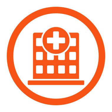 Klinik yuvarlak vektör simgesi