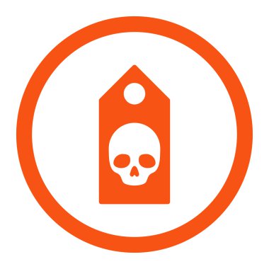 Ölüm kupon yuvarlak vektör simgesi