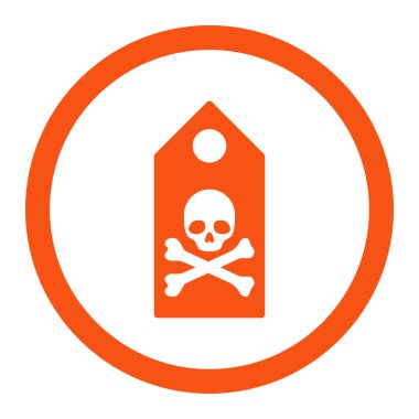 Ölüm işareti vektör simge yuvarlak