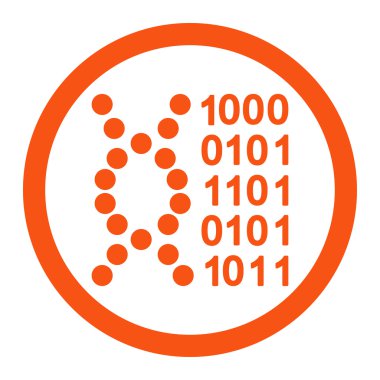 DNA kodu yuvarlak vektör simgesi