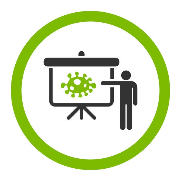 Bacteria Lecture Rounded Vector Icon