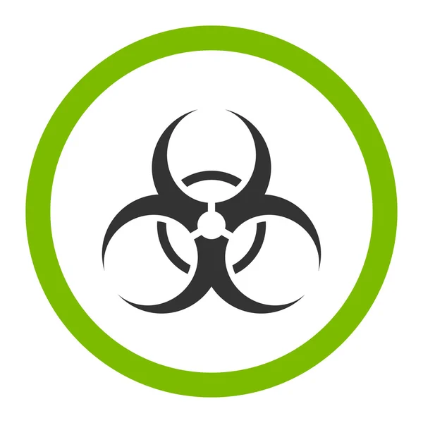 Biohazard Symbol abgerundetes Vektorsymbol — Stockvektor