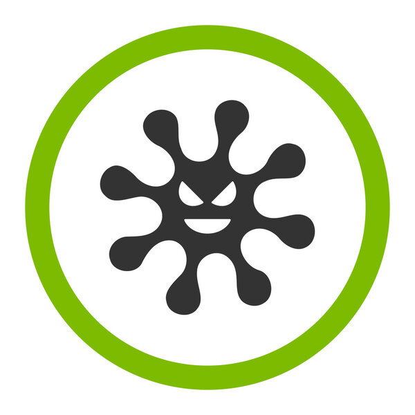 Evil Bacteria Rounded Vector Icon