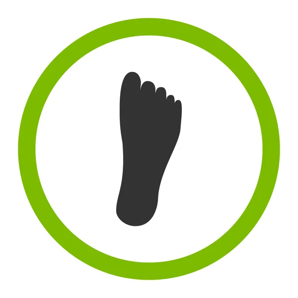 Fuß gerundetes Vektorsymbol — Stockvektor