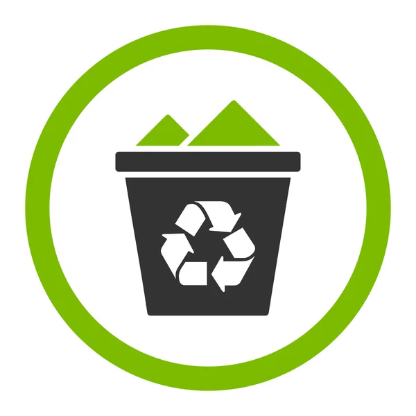 Full Recycle Bin Rounded Vector Icon — Stock Vector