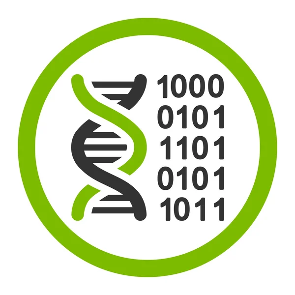 Генетический код округлой векторной иконы — стоковый вектор