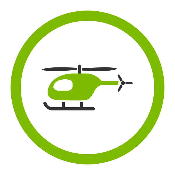 Helikopter lekerekített Vector Icon — Stock Vector