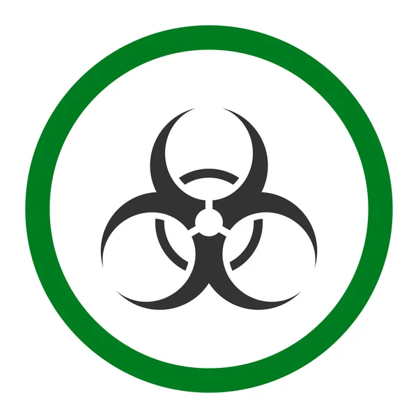 Biohazard Symbol abgerundetes Vektorsymbol — Stockvektor