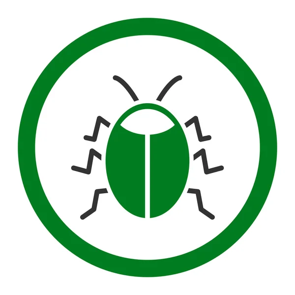 Bug Rounded Vector Icon — Stock Vector