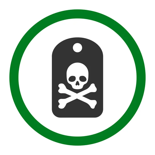 Sticker de la mort Icône vectorielle arrondie — Image vectorielle