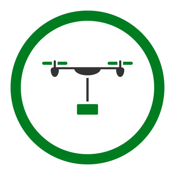 Drone Shipment Rounded Vector Icon — Stock Vector