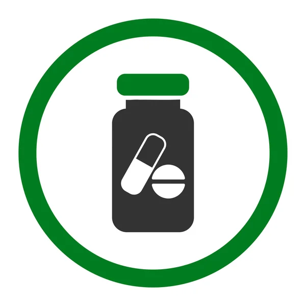 Drugs Phial Rounded Vector Icon — Stock Vector