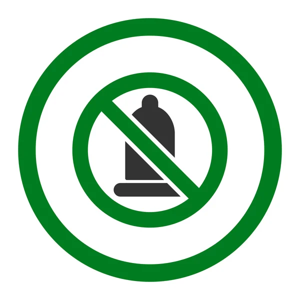 禁止用避孕套圆形的矢量图标 — 图库矢量图片