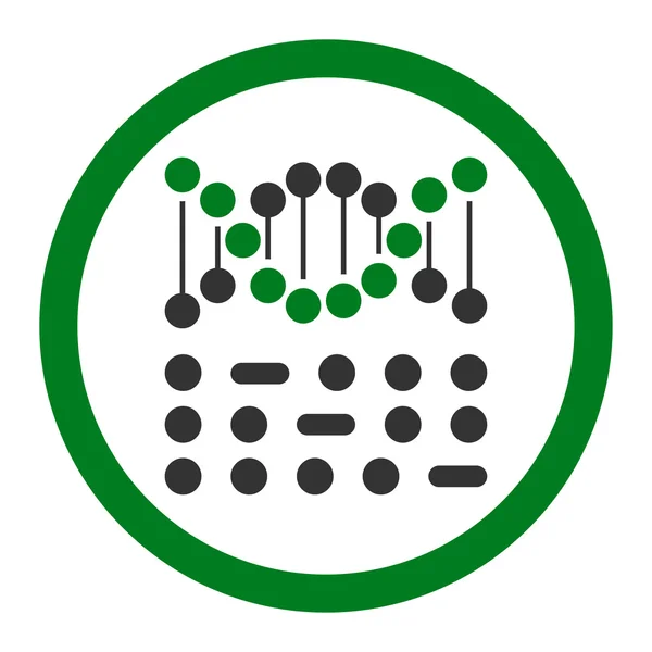 Genetikai kód lekerekített Vector Icon — Stock Vector