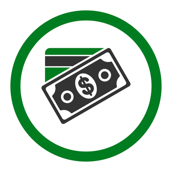 Dinero redondeado Vector icono — Vector de stock