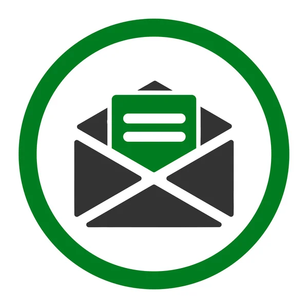 Apri icona vettoriale arrotondata per posta — Vettoriale Stock