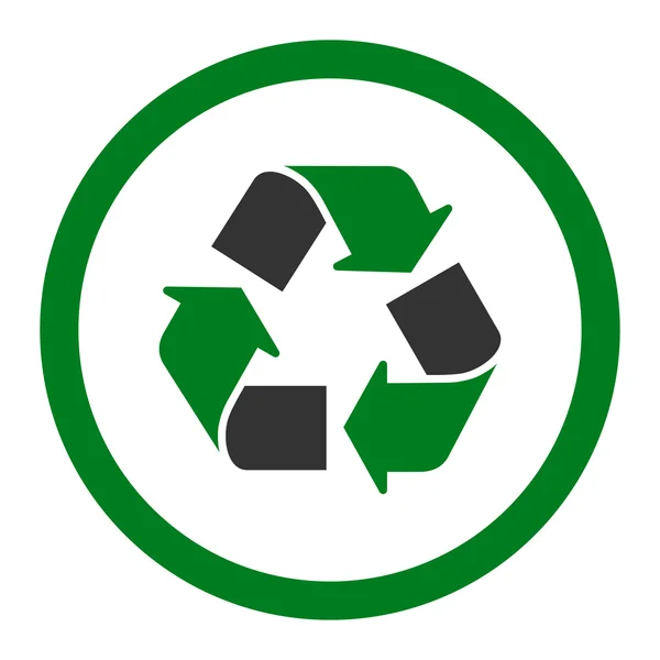 Reciclar Icono Vector Redondeado — Vector de stock