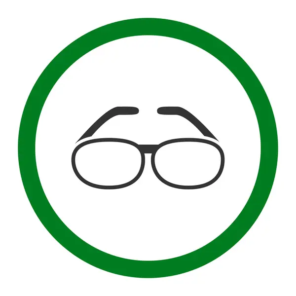 メガネの丸みを帯びたベクトル アイコン — ストックベクタ
