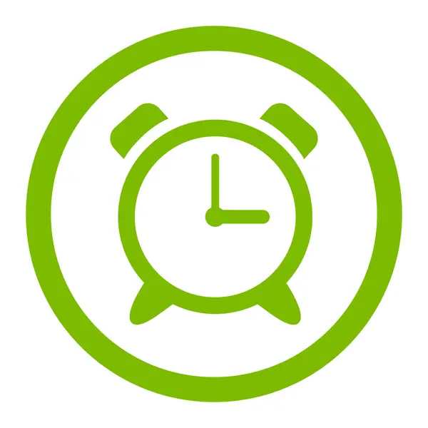 Reloj despertador redondeado Vector Icono — Archivo Imágenes Vectoriales