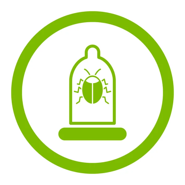 Bug Protection Rounded Vector Icon — Stock Vector