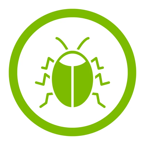 Bug afgeronde Vector Icon — Stockvector