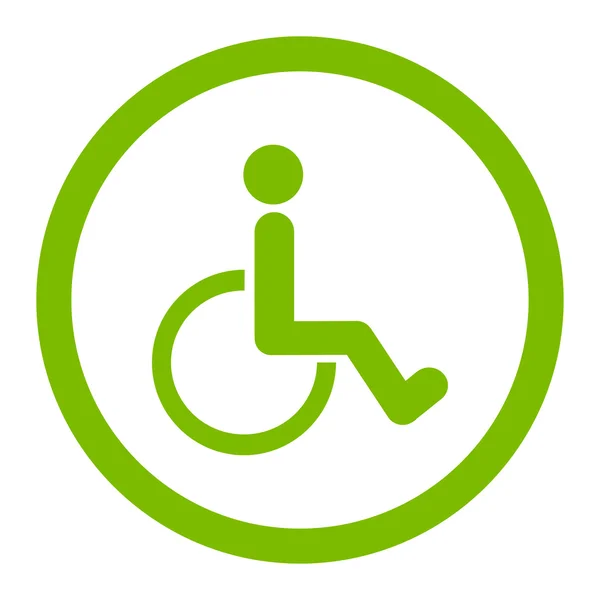 Круглая векторная икона для инвалидов — стоковый вектор