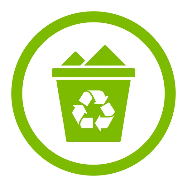 Full Recycle Bin Rounded Vector Icon — Stock Vector