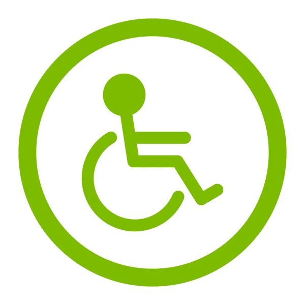 Icono vectorial redondeado para discapacitados — Archivo Imágenes Vectoriales