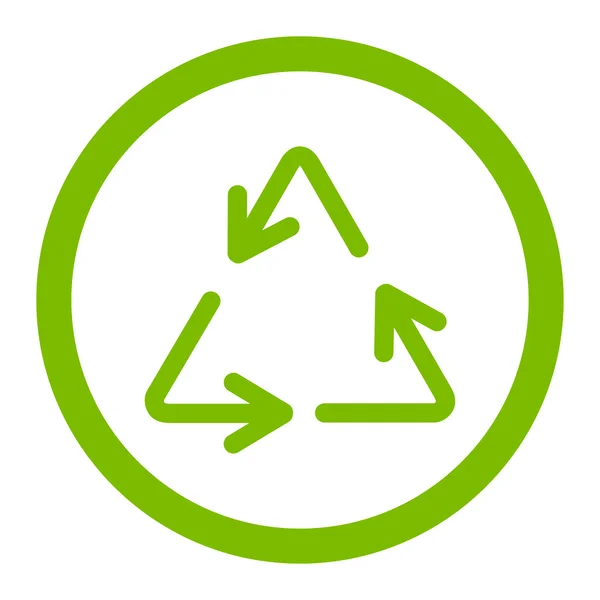 Setas de reciclagem ícone de vetor arredondado — Vetor de Stock
