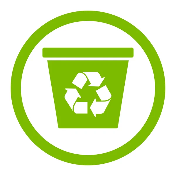 Recycle Bin lekerekített Vector Icon — Stock Vector