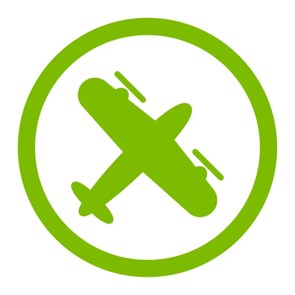Schroef vliegtuig afgeronde Vector Icon — Stockvector