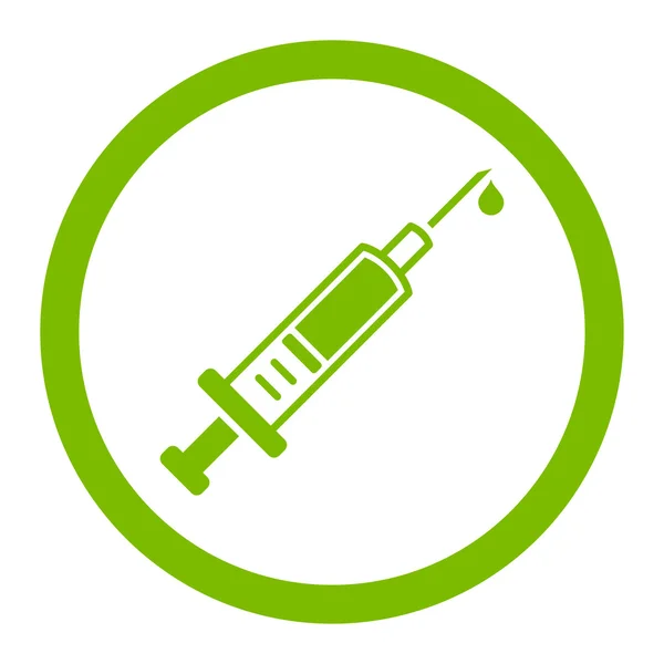 Vacunación redondeada Vector Icono — Vector de stock