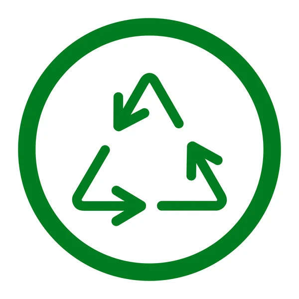 Recycle pijlen afgeronde Vector Icon — Stockvector