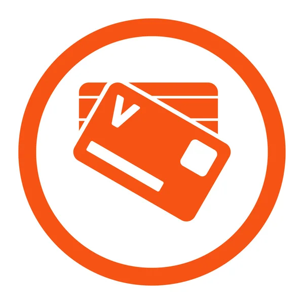Banking kaarten afgeronde Vector Icon — Stockvector