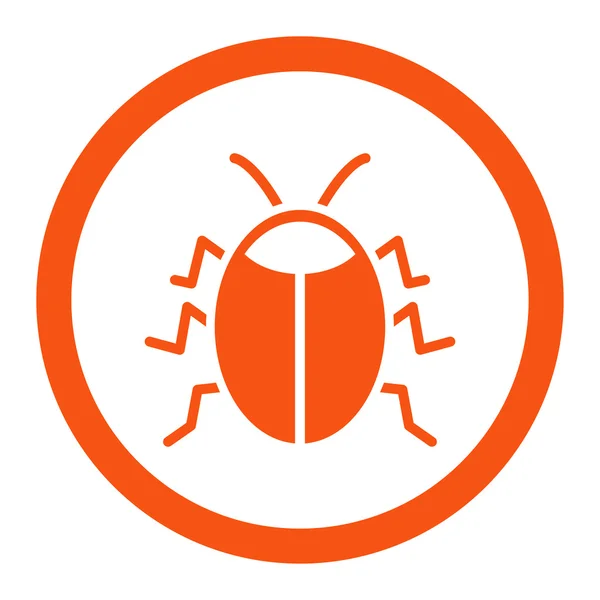 Bug Rounded Vector Icon — Stock Vector