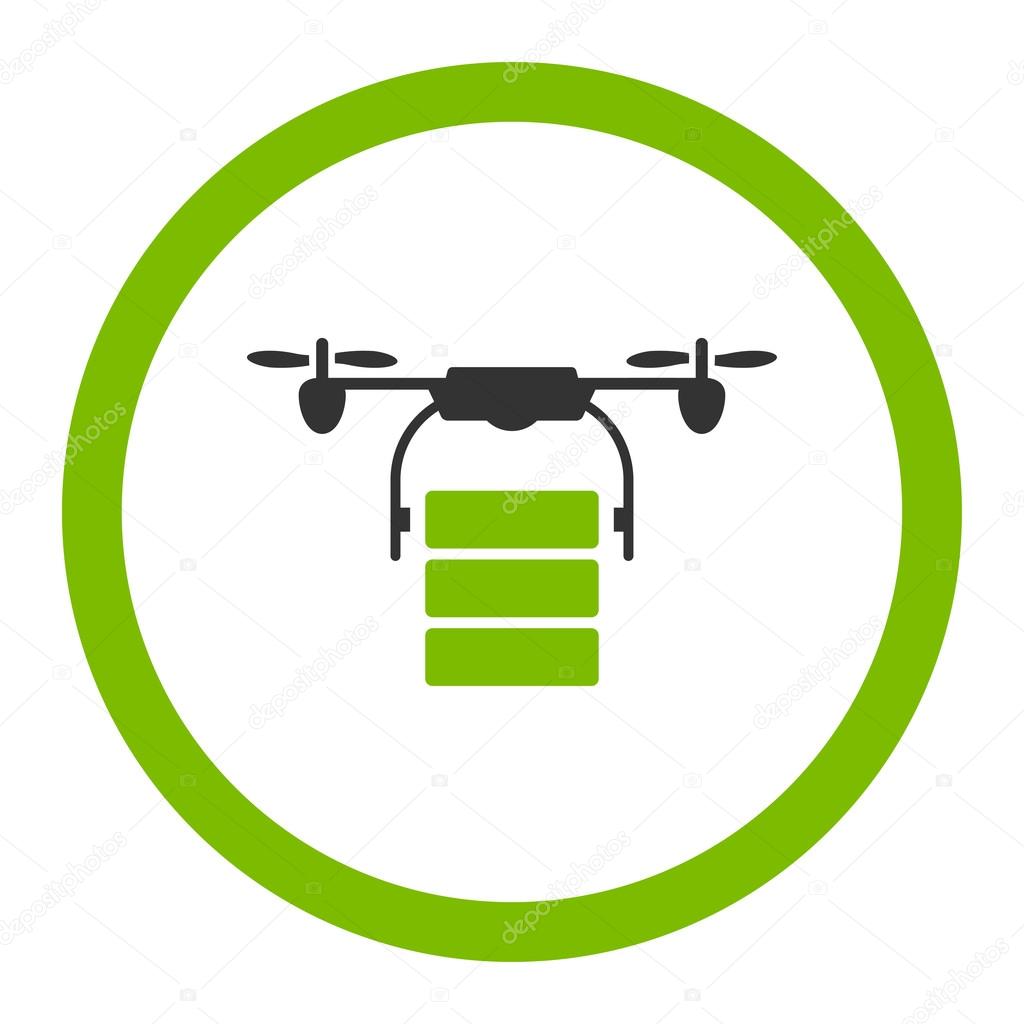 Cargo Drone Rounded Vector Icon