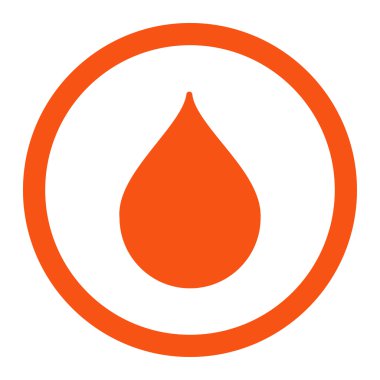 Yuvarlak vektör simge damla