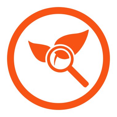 Doğal ilaçlar yuvarlak vektör simge keşfetmek