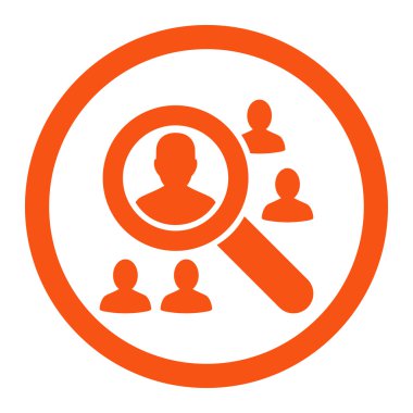 Hastalar yuvarlak vektör simge keşfetmek